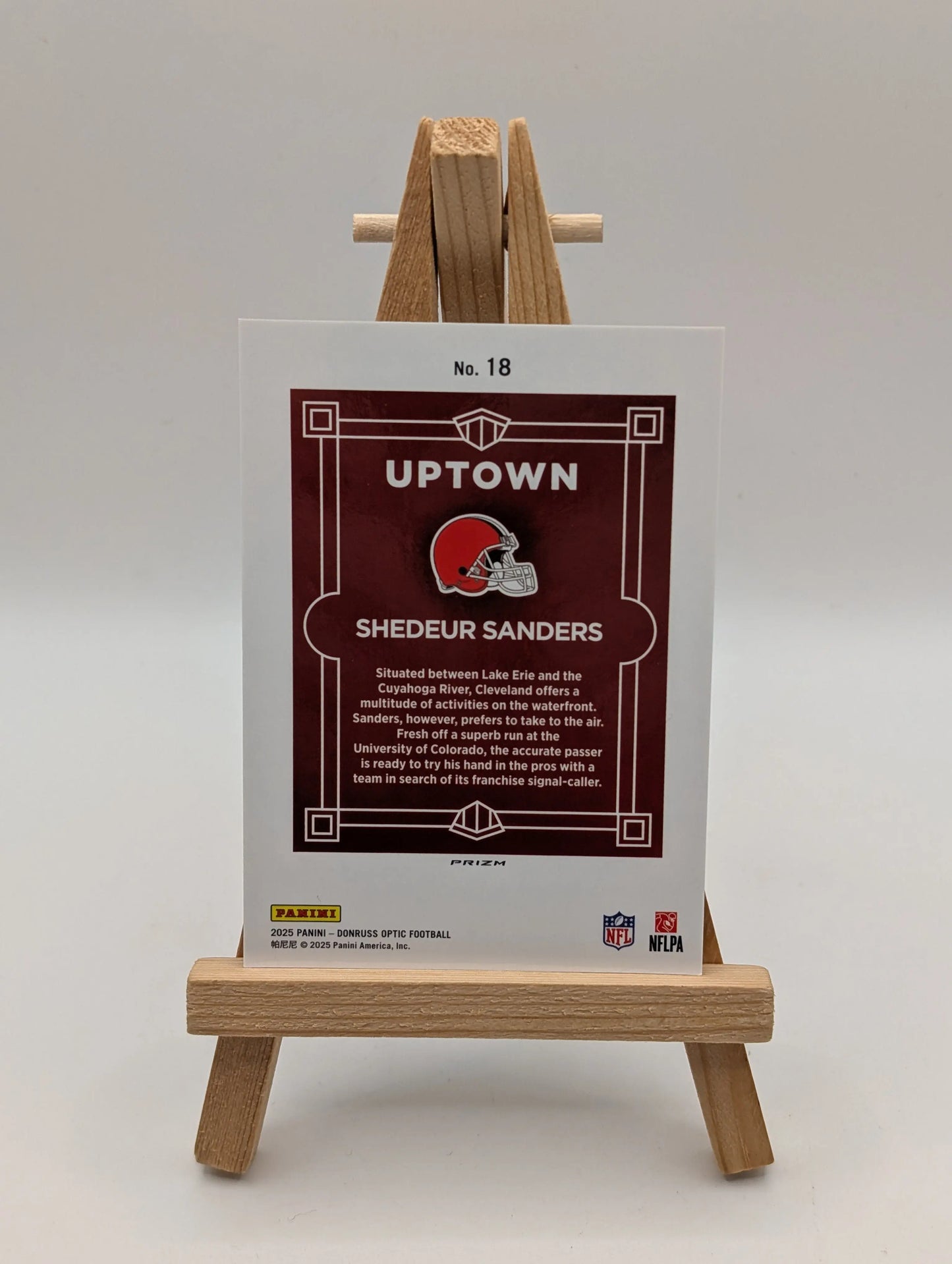 Shedeur Sanders Uptown Rookie #18 Browns 2025 Panini Donruss Optic SSP (RC) FRENLY BRICKS - Open 7 Days