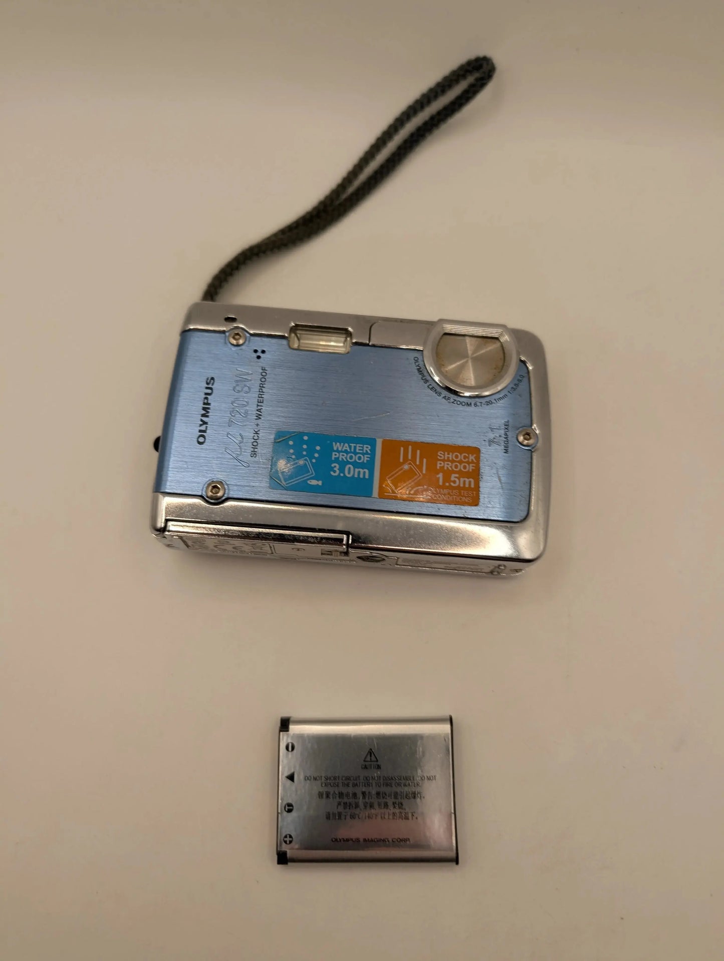 Olympus µ 720 SW 7.1 MP Digital Camera Blue/Silver - Not Working FRENLY BRICKS - Open 7 Days