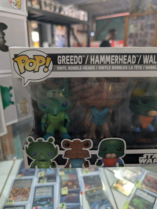 Funko Pop Star Wars Greedo, Hammerhead, Walrus Man 3pk Vinyl Figure FRENLY BRICKS - Open 7 Days