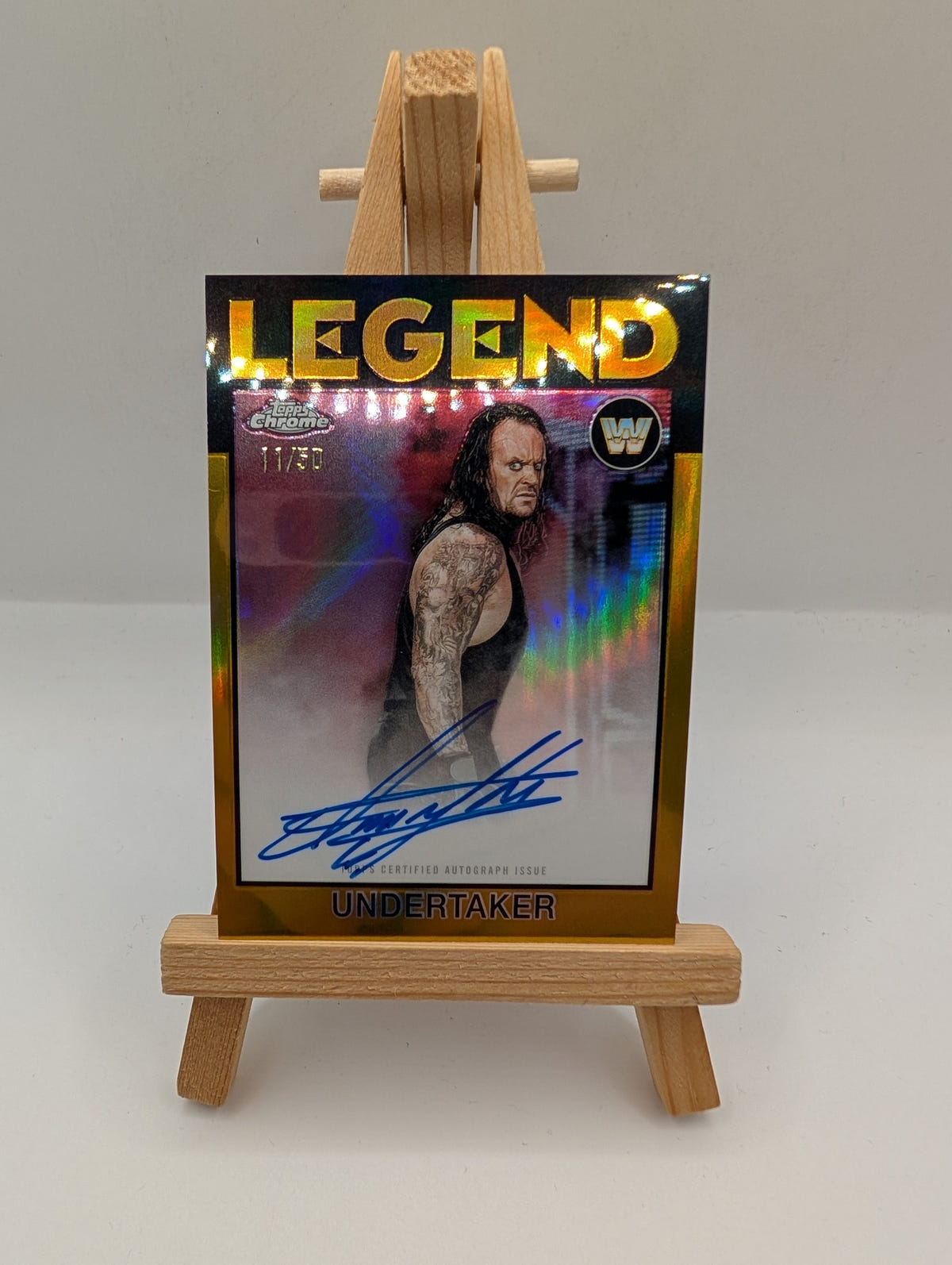 2026 Topps Chrome WWE UNDERTAKER 1986 Legend Autograph Auto Gold /50 FRENLY BRICKS - Open 7 Days image 1