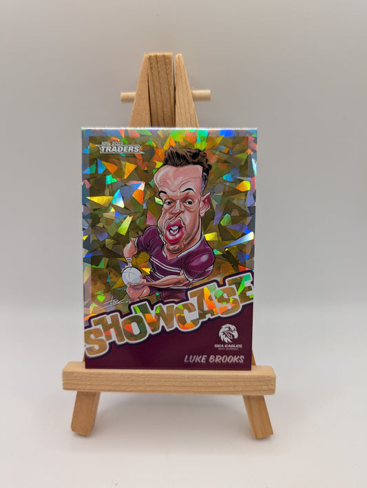 2025 NRL Traders Showcase Caricatures Gold SG08 Luke Brooks Sea Eagles FRENLY BRICKS - Open 7 Days