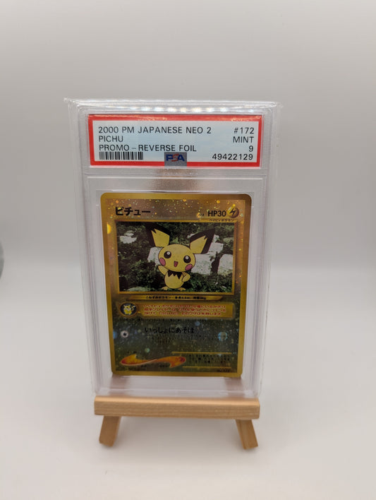 Pokemon Japanese TCG - Pichu - Reverse Holo Promo - PSA 9 FRENLY BRICKS - Open 7 Days
