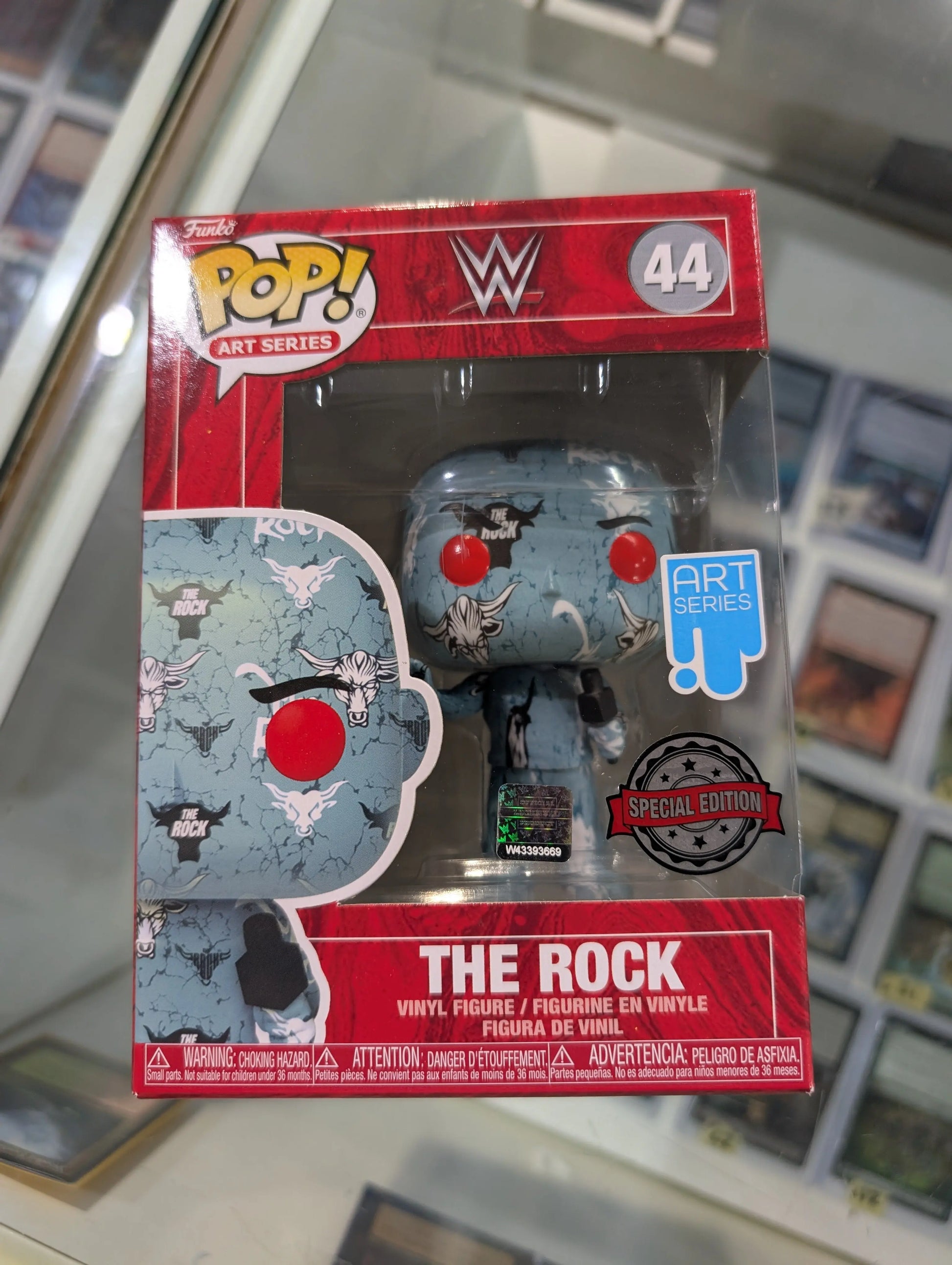 WWE - The Rock (Artist Series) Exclusive Pop! Vinyl with Protector FRENLY BRICKS - Open 7 Days