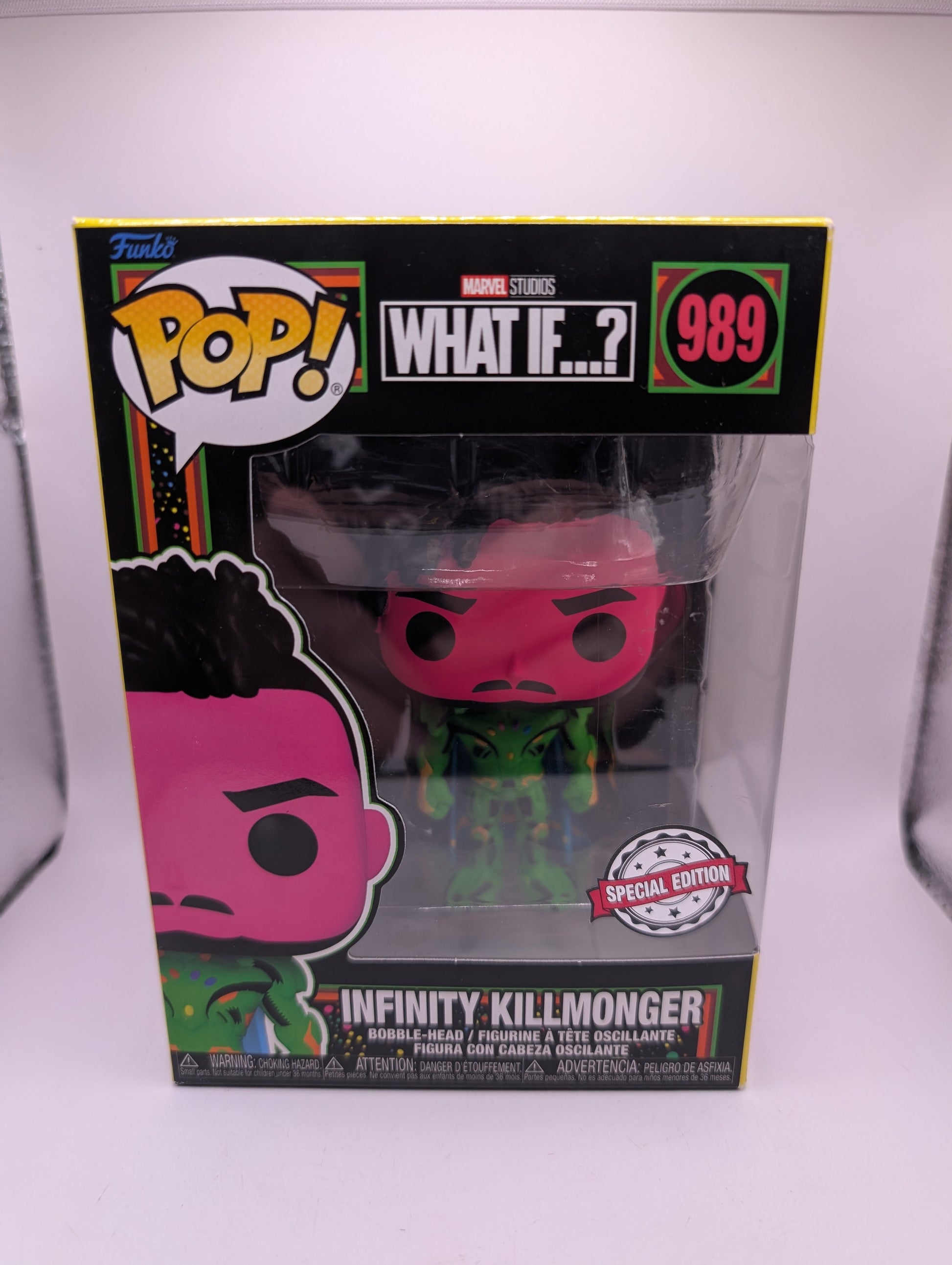 RARE Black Light Infinity Killmonger 989 Funko Pop Vinyl FRENLY BRICKS - Open 7 Days
