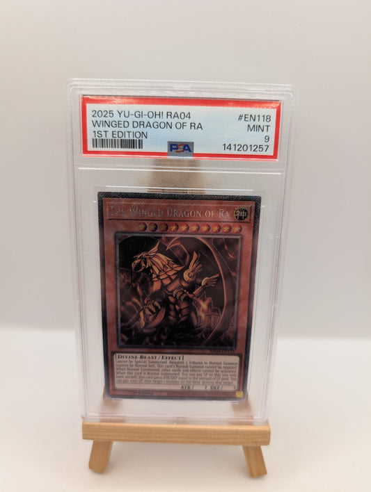 2025 YU-GI-OH! RA04-QUARTER CENTURY #EN118 WINGED DRAGON OF RA 1ST EDITION PSA 9 FRENLY BRICKS - Open 7 Days