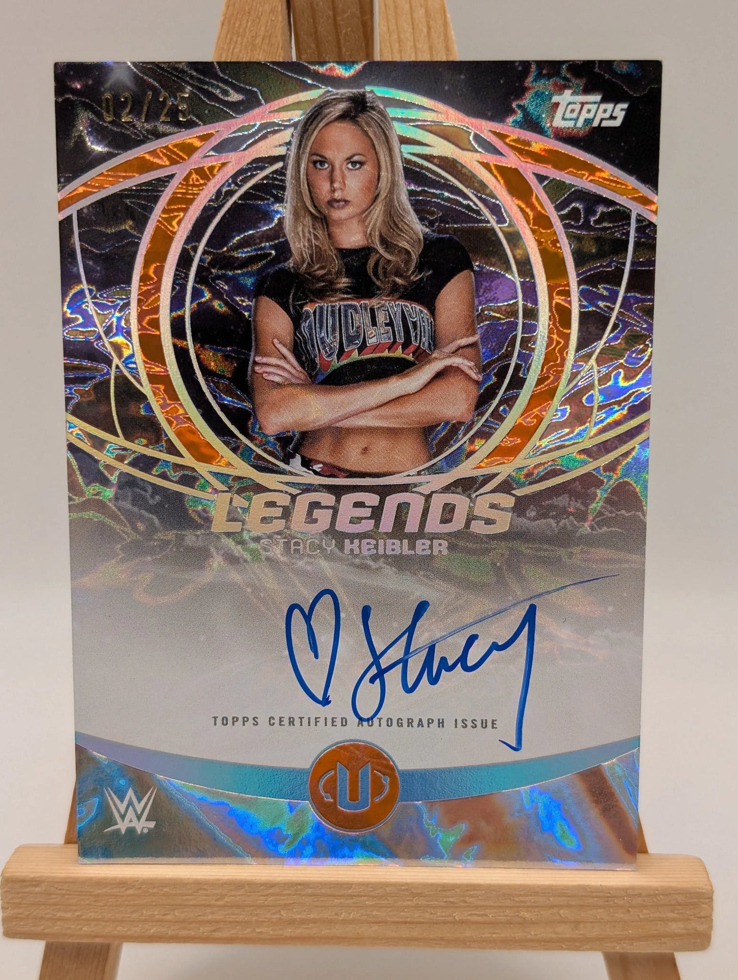 2025 Topps WWE Universe Stacy Keibler Legends On Card Auto Orange /25 FRENLY BRICKS - Open 7 Days