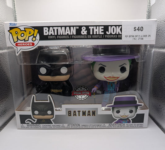 Batman & The Joker 1989 - Funko Pop! Vinyl 2 pack - New FRENLY BRICKS - Open 7 Days