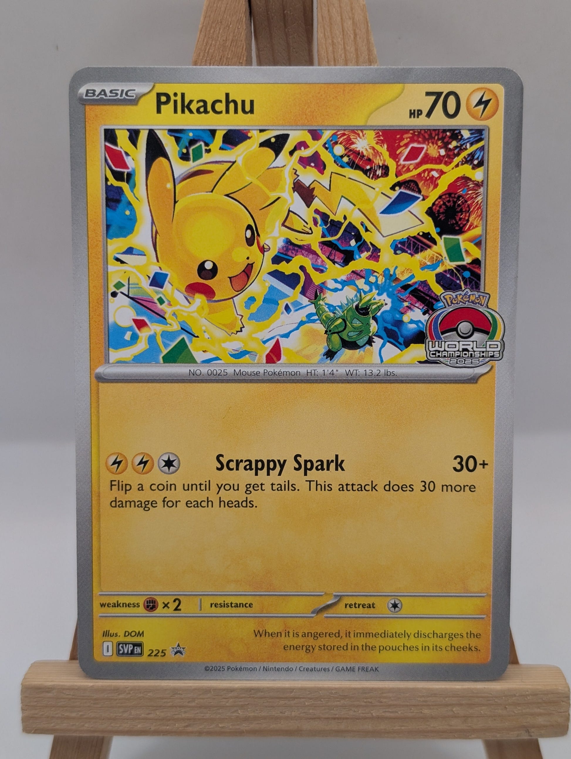 Pikachu (225) (World Championship 2025) [Scarlet & Violet: Black Star Promos] FRENLY BRICKS - Open 7 Days image 2
