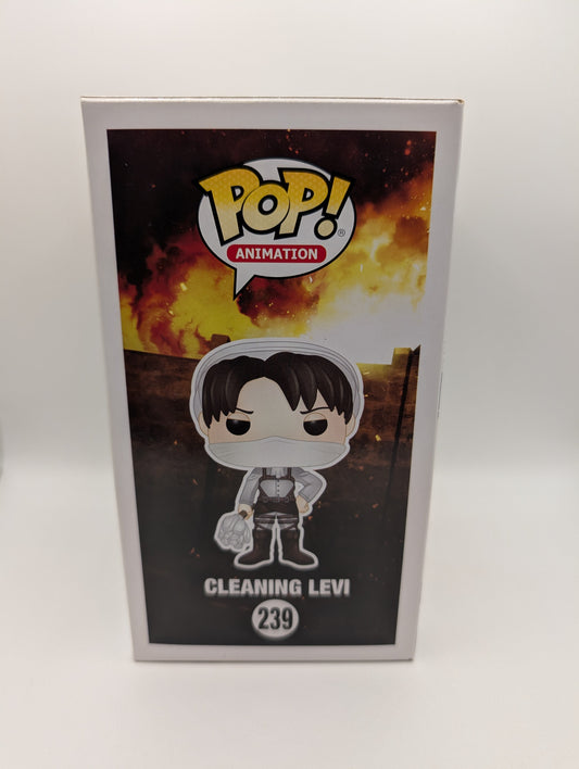 Funko Pop! Attack On Titan Cleaning Levi #239 Hot Topic Exclusive Vaulted FRENLY BRICKS - Open 7 Days