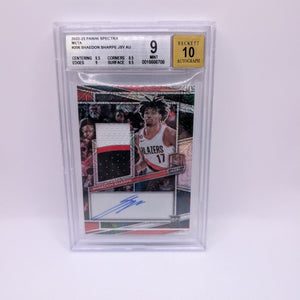 2022-23 Panini Spectra - Rookie Jersey Autographs  #206 Shaedon Sharpe /25 Bgs 9 FRENLY BRICKS - Open 7 Days