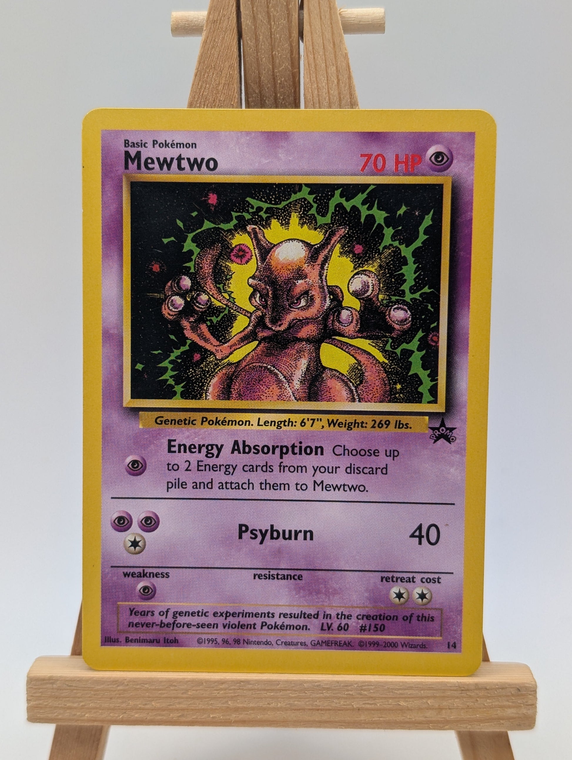 Mewtwo 14 WOTC Black Star Promo - Pokemon Card LP FRENLY BRICKS - Open 7 Days