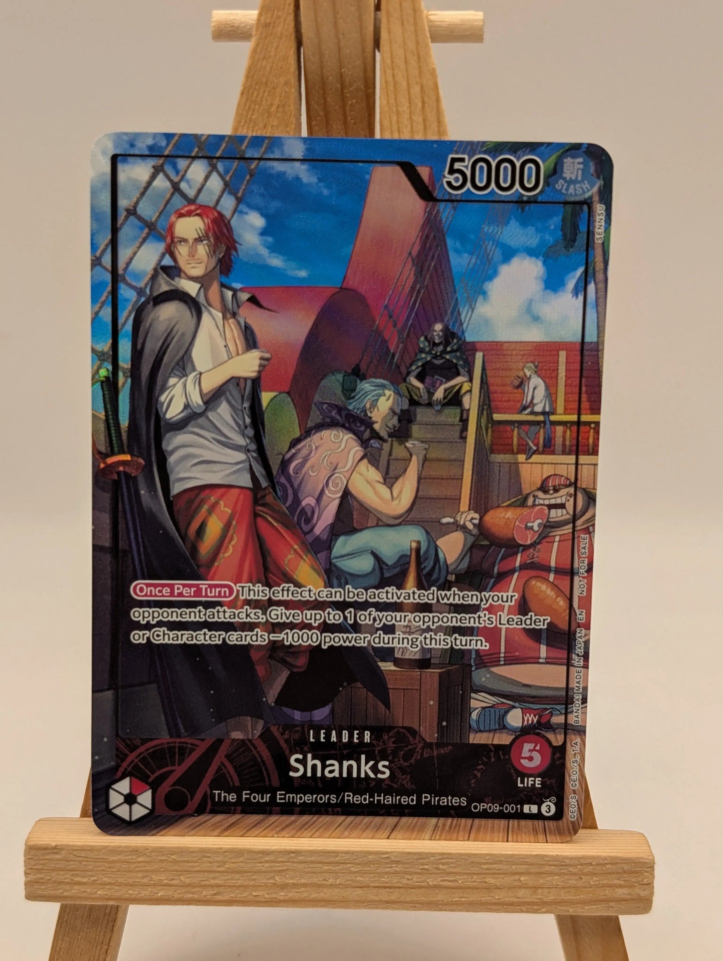 Shanks (2025 PSA Magazine Promo) OP09-001 One Piece Promo Card Foil FRENLY BRICKS - Open 7 Days