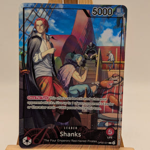 Shanks (2025 PSA Magazine Promo) OP09-001 One Piece Promo Card Foil FRENLY BRICKS - Open 7 Days