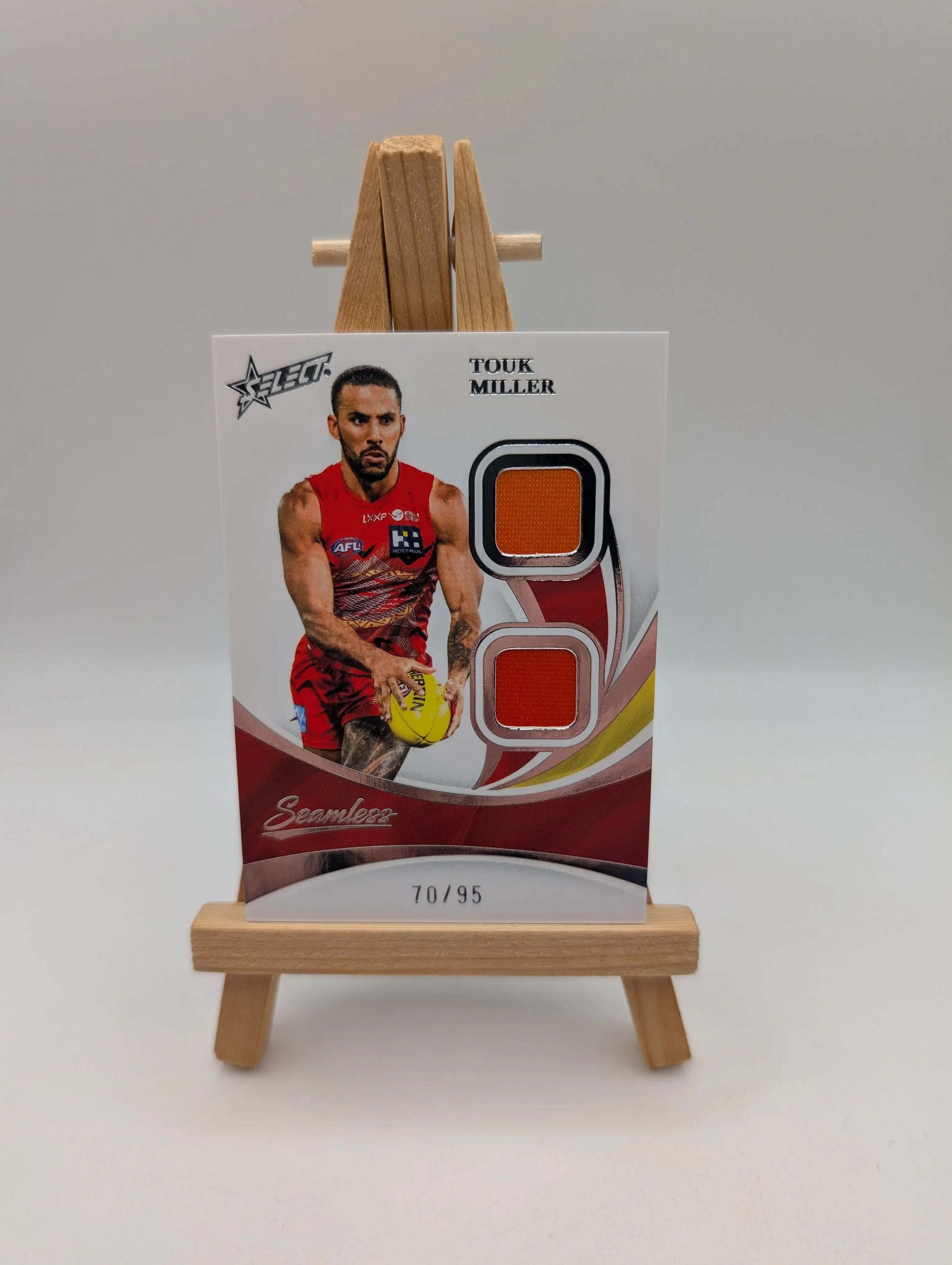 2025 Select AFL Seamless Solo Patch Touk Miller 18 /95 FRENLY BRICKS - Open 7 Days image 1