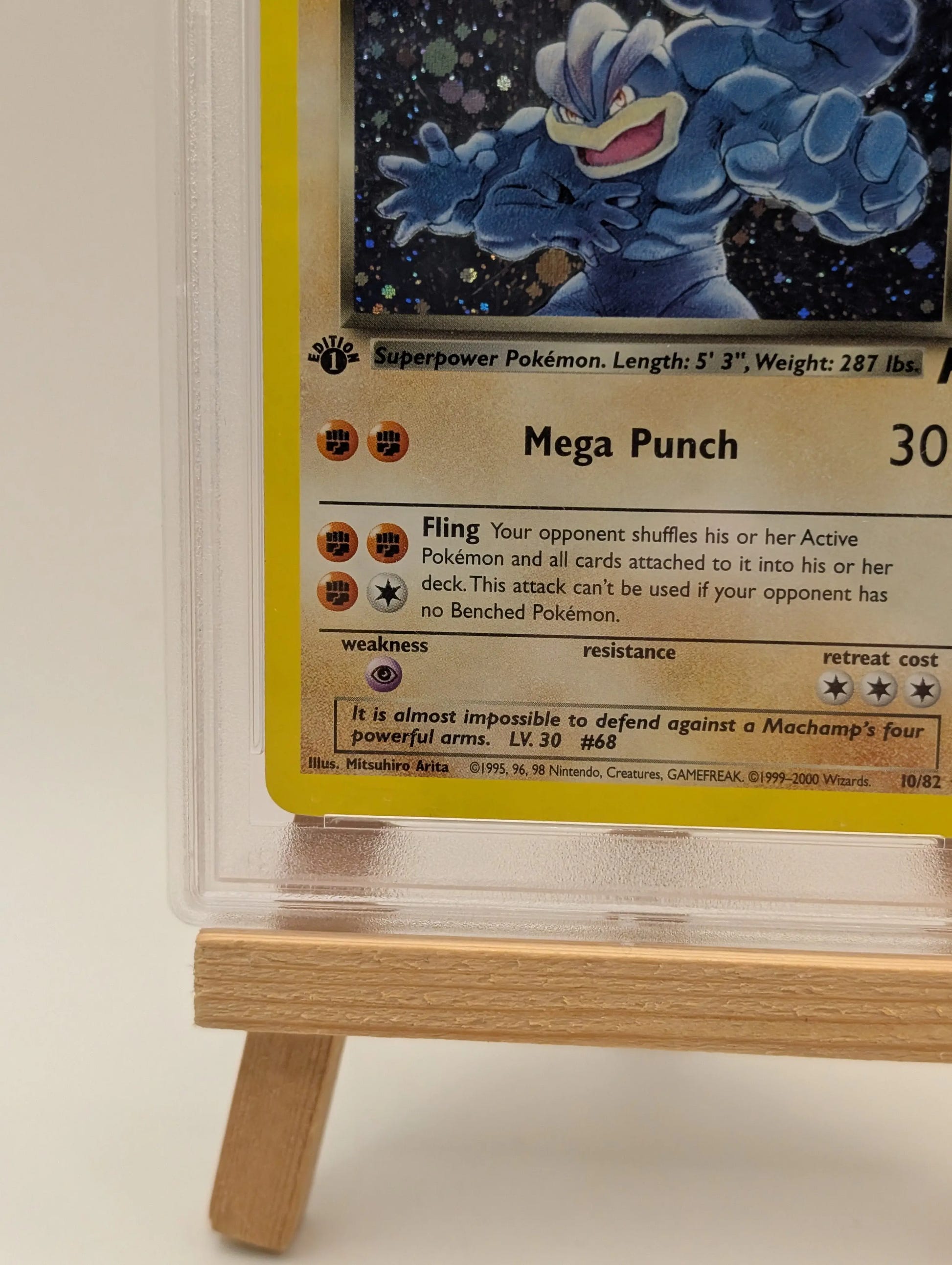 2000 POKEMON TEAM ROCKET Card DARK MACHAMP -HOLO 10/82  1ST EDITION  PSA 8 FRENLY BRICKS - Open 7 Days image 5