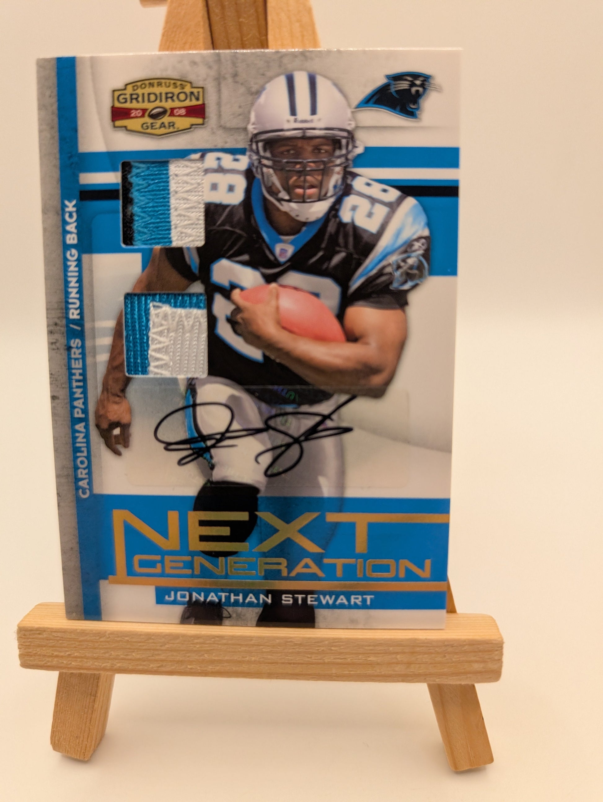 2008 Donruss Gridiron Gear Jonathan Stewart Next Generation AUTO RC #/15 FRENLY BRICKS - Open 7 Days