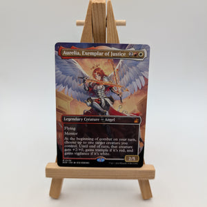 Mtg AURELIA, EXEMPLAR OF JUSTICE ANIME BORDERLESS NM RVR 0436 FRENLY BRICKS - Open 7 Days