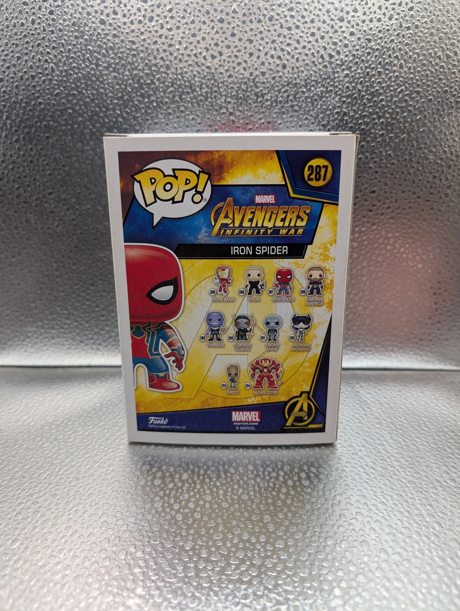 FUNKO Pop Vinyl Iron Spider Marvel #287 FRENLY BRICKS - Open 7 Days