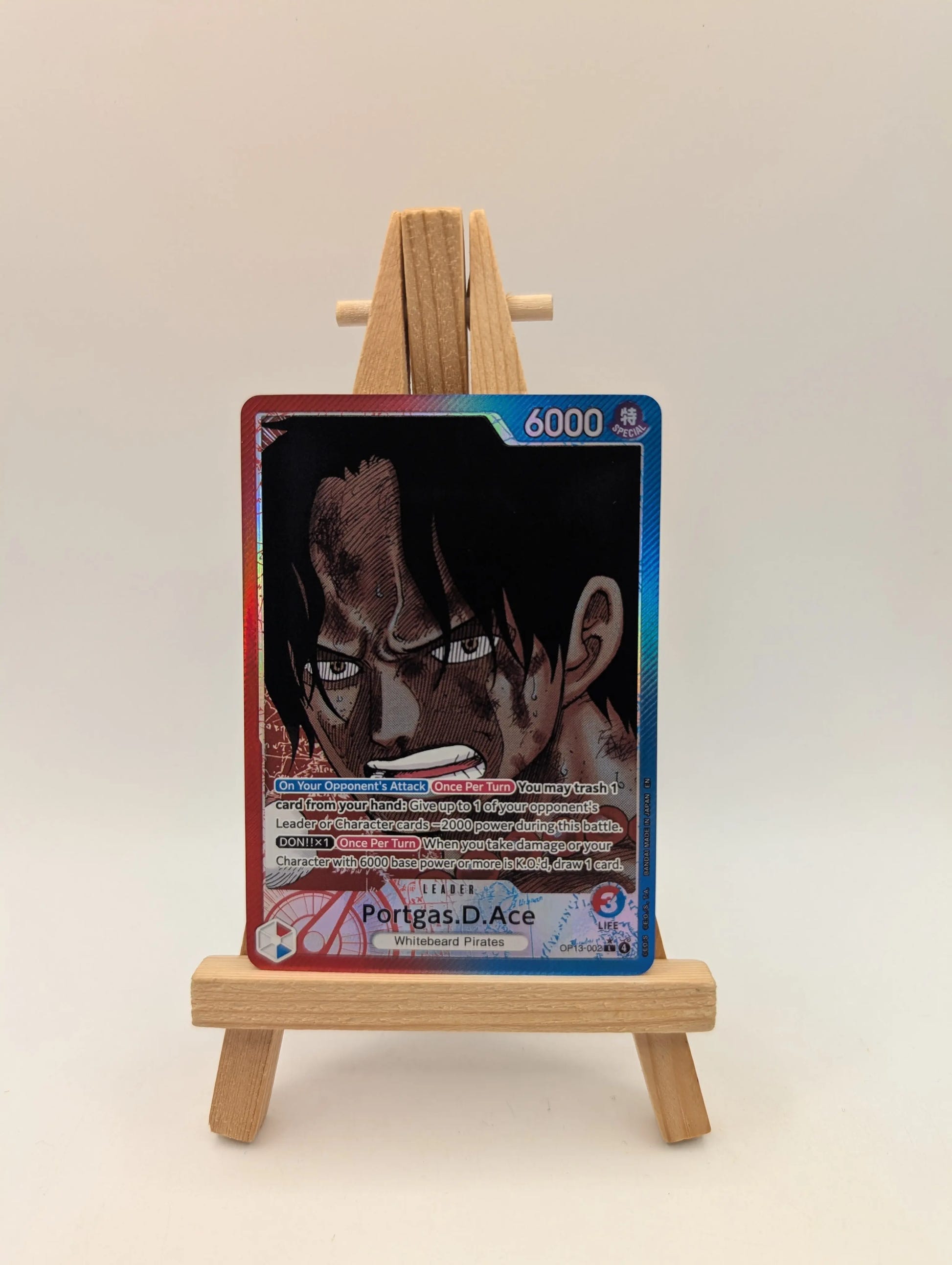 Portgas D Ace OP13 Manga Leader Rare	Alternate Art One Piece Card English Carryi FRENLY BRICKS - Open 7 Days image 1