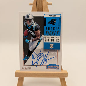 2018 Panini Contenders DJ MOORE Auto RC Rookie Ticket #107 FRENLY BRICKS - Open 7 Days
