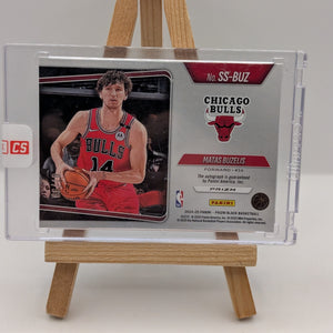 MATAS BUZELIS 2024-25 PRIZM BLACK SENSATIONAL ROOKIE RED RC AUTO /99 FRENLY BRICKS - Open 7 Days
