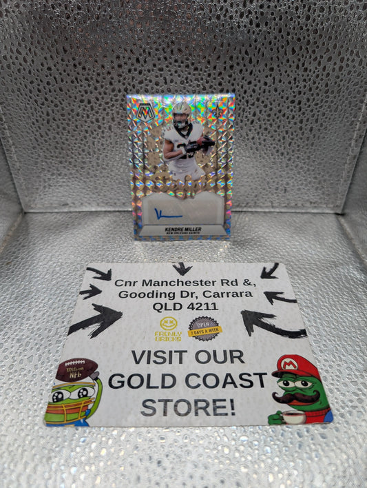 2024 Panini Mosaic Kendre Miller Silver Prizm Scripts Auto New Orleans Saints FRENLY BRICKS - Open 7 Days