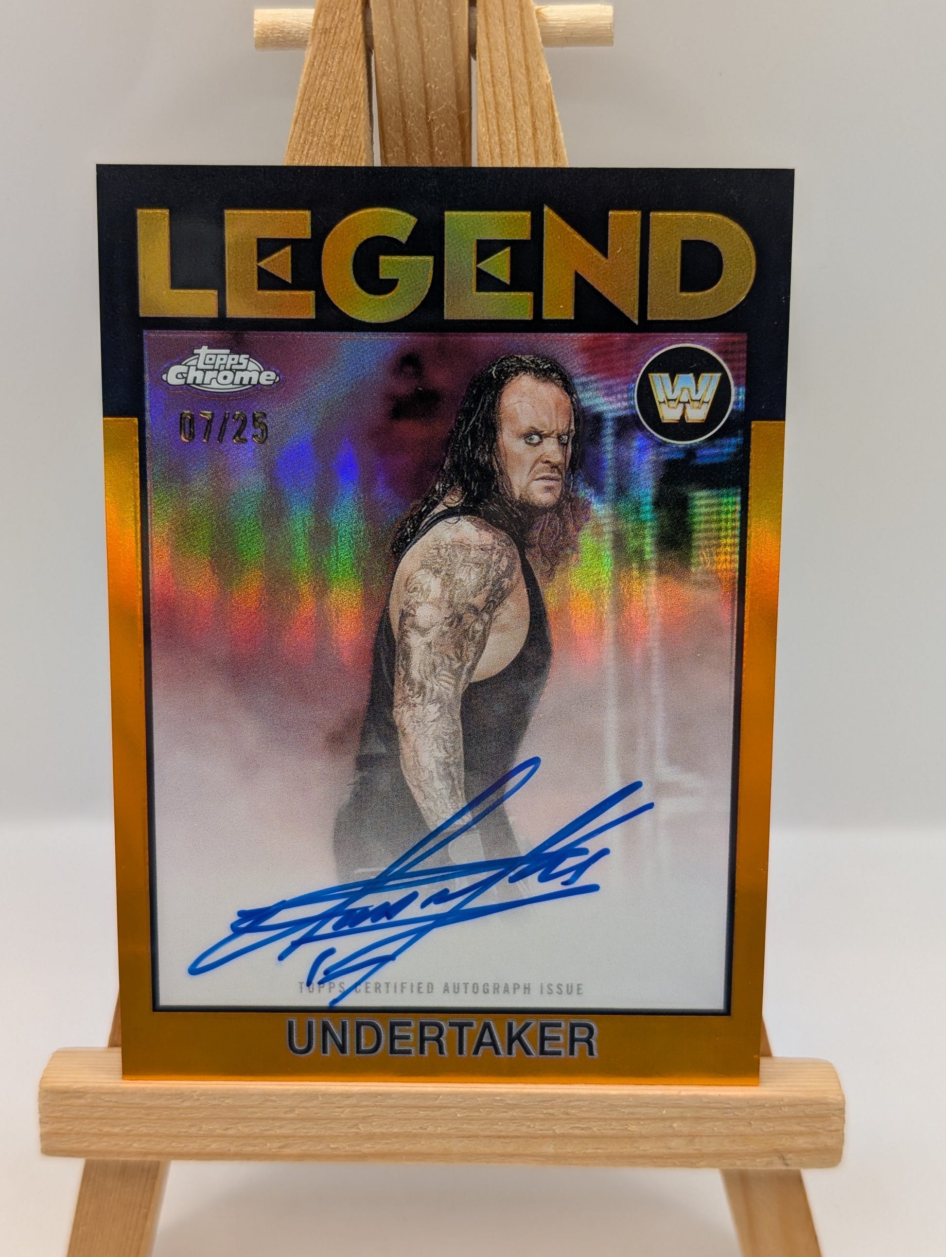 2026 Topps Chrome Undertaker Auto /25 Refractor WWE Signature FRENLY BRICKS - Open 7 Days image 2