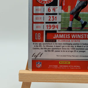2019 Panini Optic Contenders Jameis Winston 1/1 NFL FRENLY BRICKS - Open 7 Days