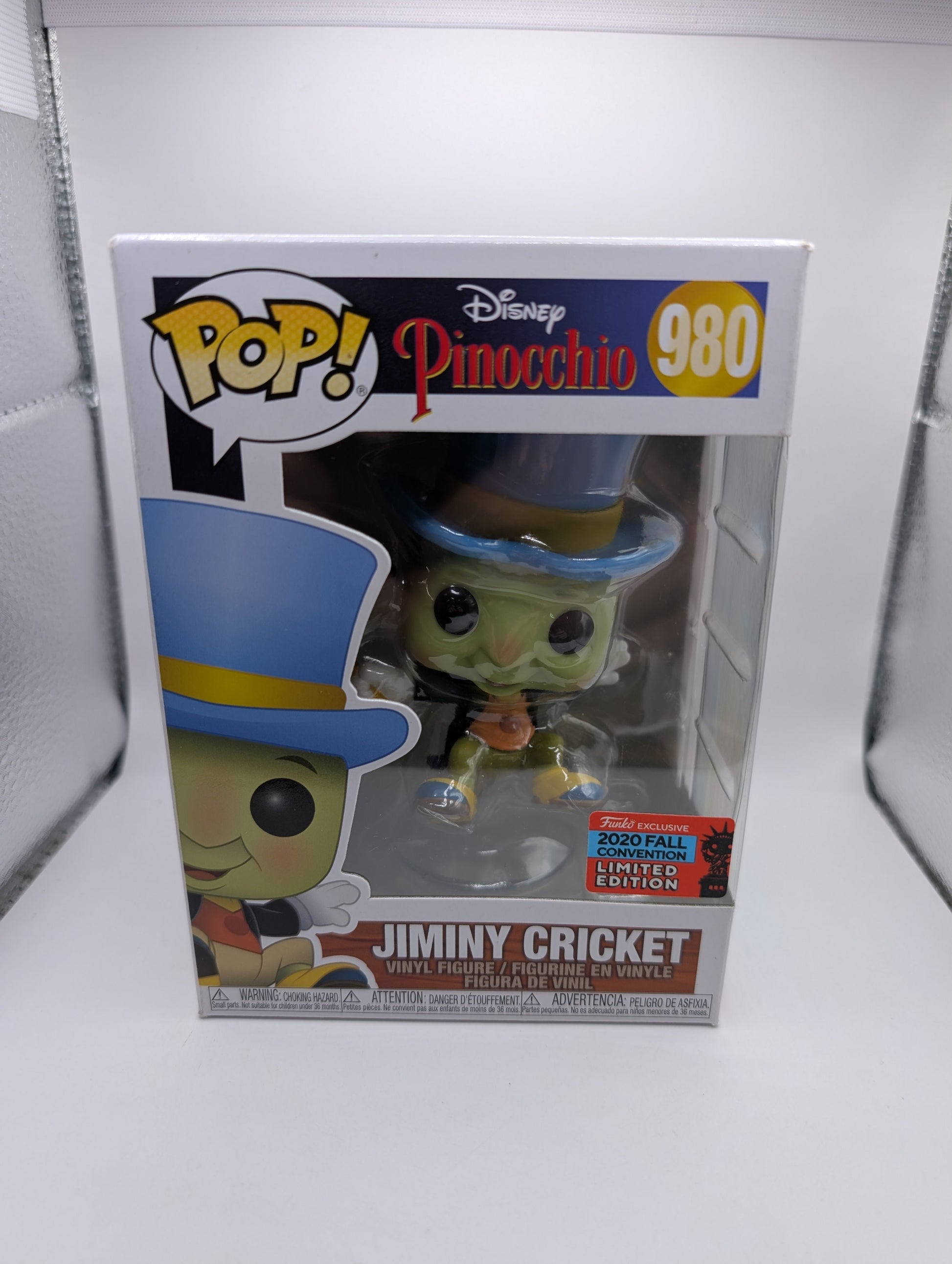 Jiminy Cricket Pop 980 - Disney Funko Pop! - 2020 Fall Convention Vaulted FRENLY BRICKS - Open 7 Days
