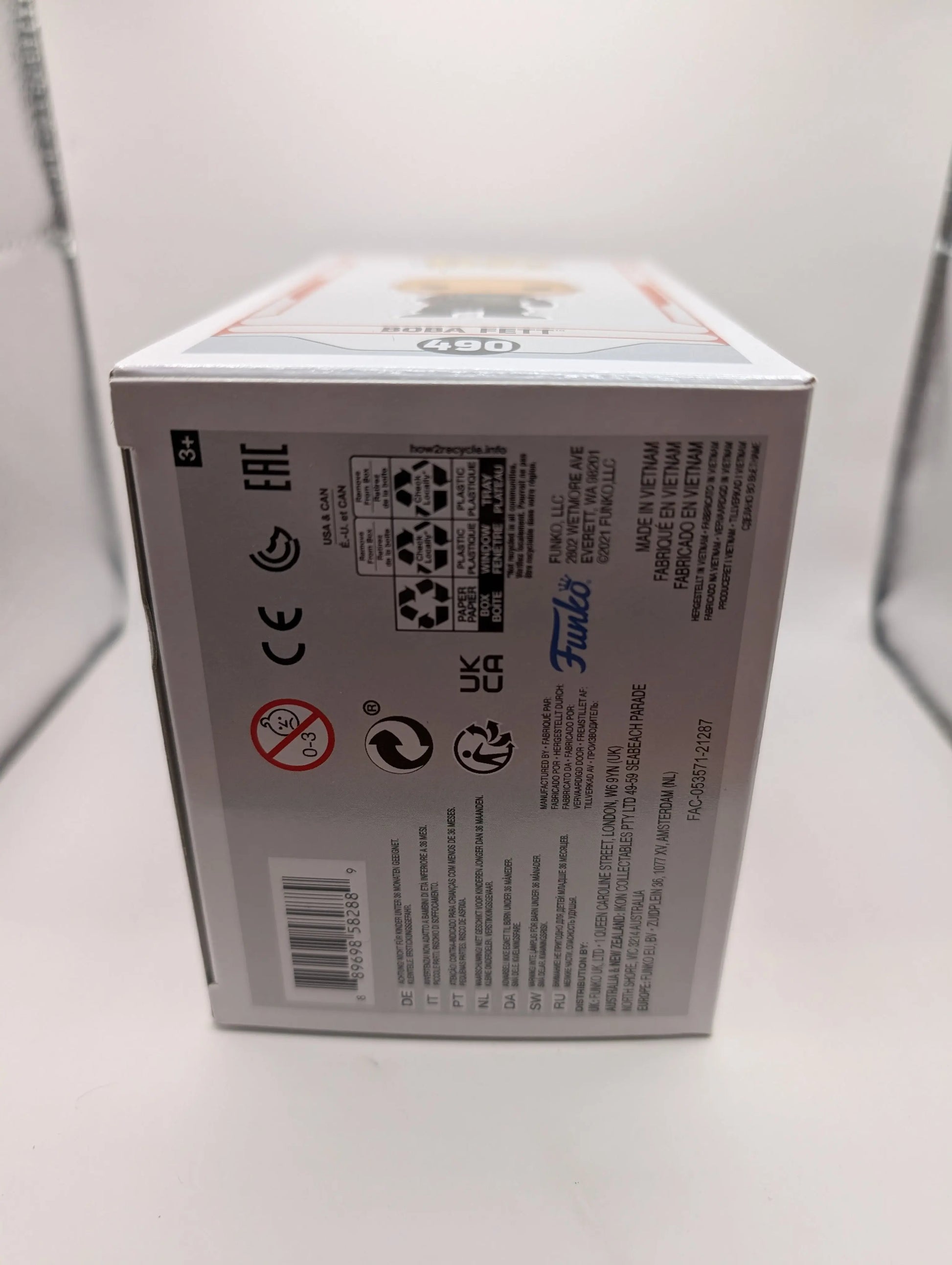 FUNKO POP VINYL STAR WARS THE MANDALORIAN BOBA FETT UNMASKED #490 EXCLUSIVE FRENLY BRICKS - Open 7 Days