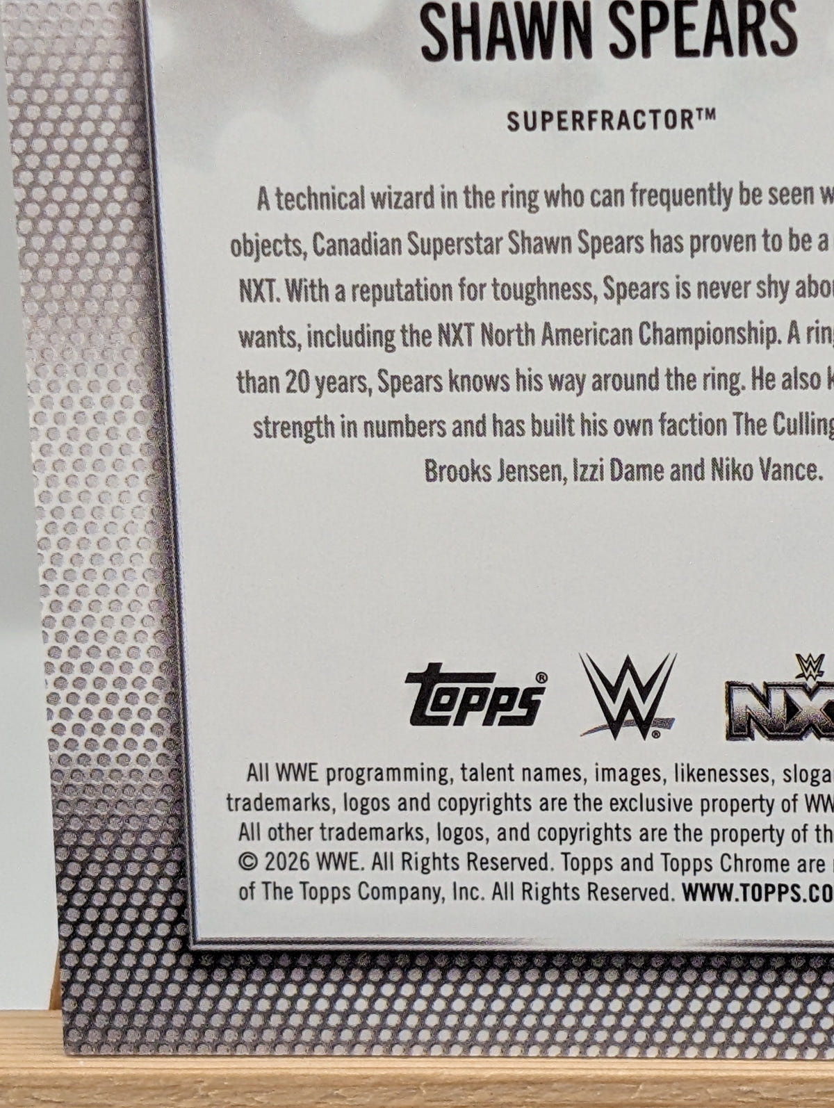2026 Topps Chrome WWE Shawn Spears ICONIC IMPRINTS SSP #246 Case Hit 1/1 FRENLY BRICKS - Open 7 Days image 11