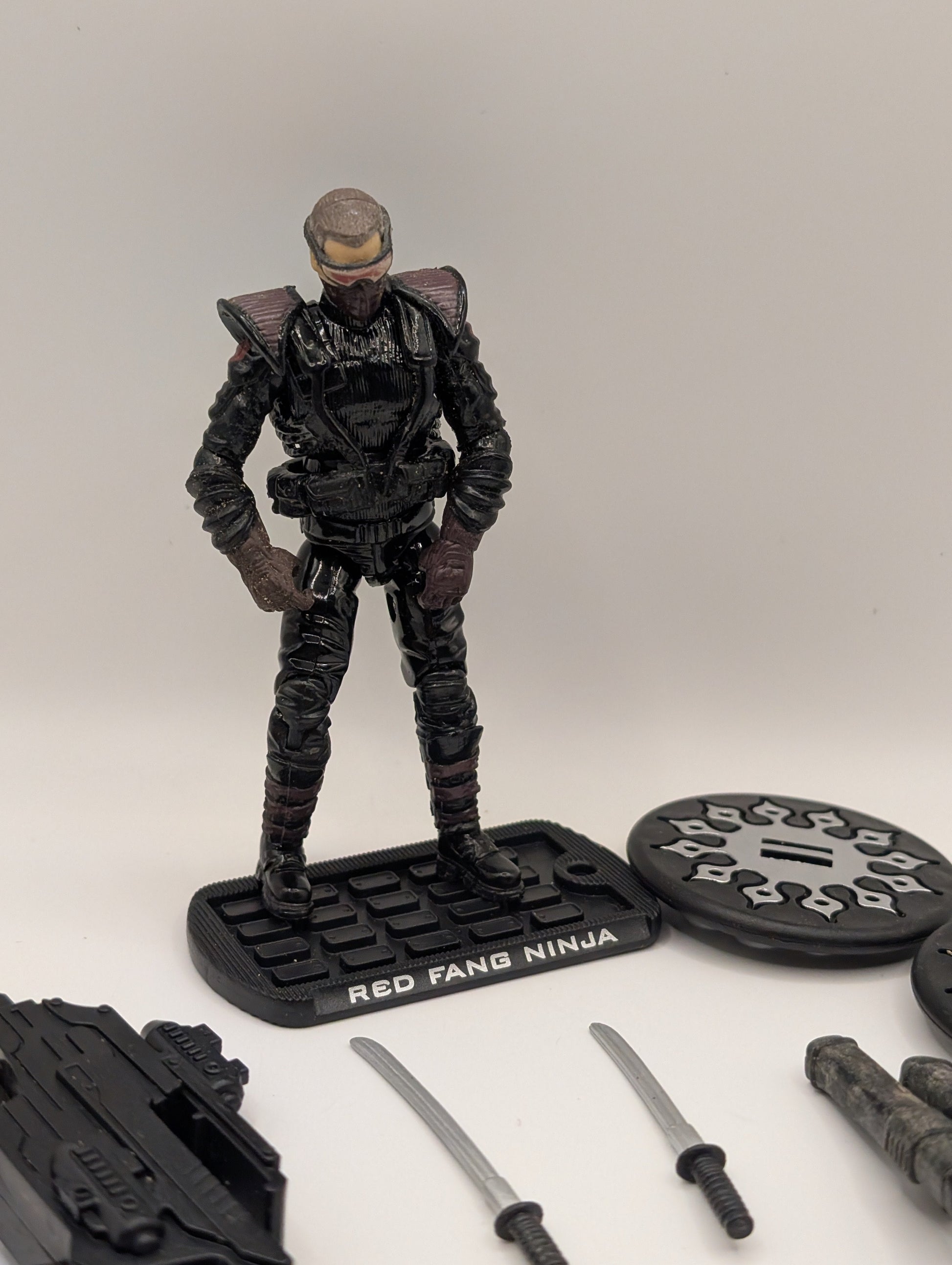 RED FANG NINJA v1 Figure 3.75" Rise of Cobra GI Joe 2009 Near Complete FRENLY BRICKS - Open 7 Days