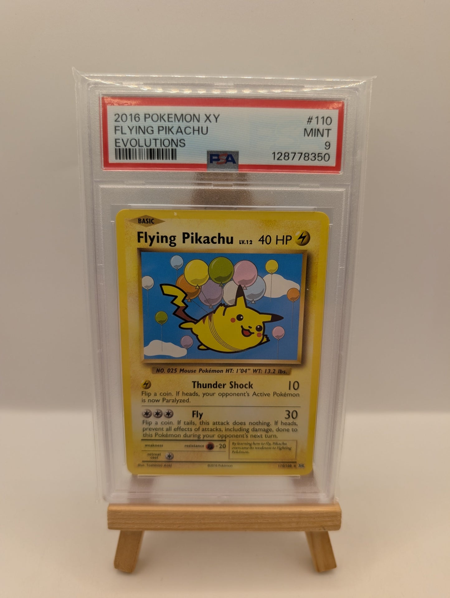 2016 Pokemon XY Evolutions 110/108 Flying Pikachu PSA 9 Gem Mint - Secret Rare FRENLY BRICKS - Open 7 Days