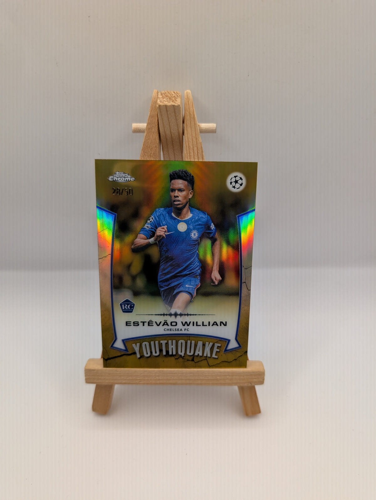 Estevao Willian Chelsea FC SP Youthquake bookend /50 RC Topps Chrome UCC 2026 FRENLY BRICKS - Open 7 Days image 1
