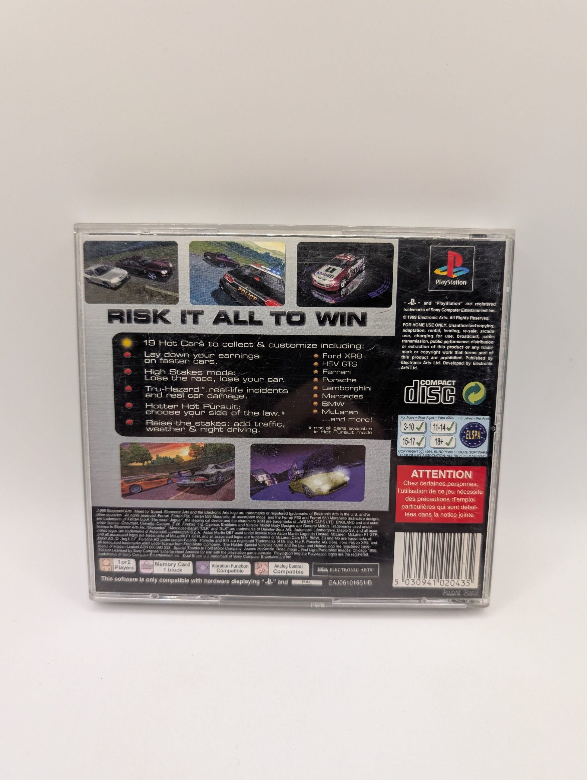 Need For Speed High Stakes PS1 Complete With Manual PlayStation 1 PAL FRENLY BRICKS - Open 7 Days