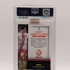 ROBERT LEWANDOWSKI 2015-16 PANINI SELECT NATIONAL PRIDE BLUE PRIZMS /299 PSA 9 FRENLY BRICKS - Open 7 Days