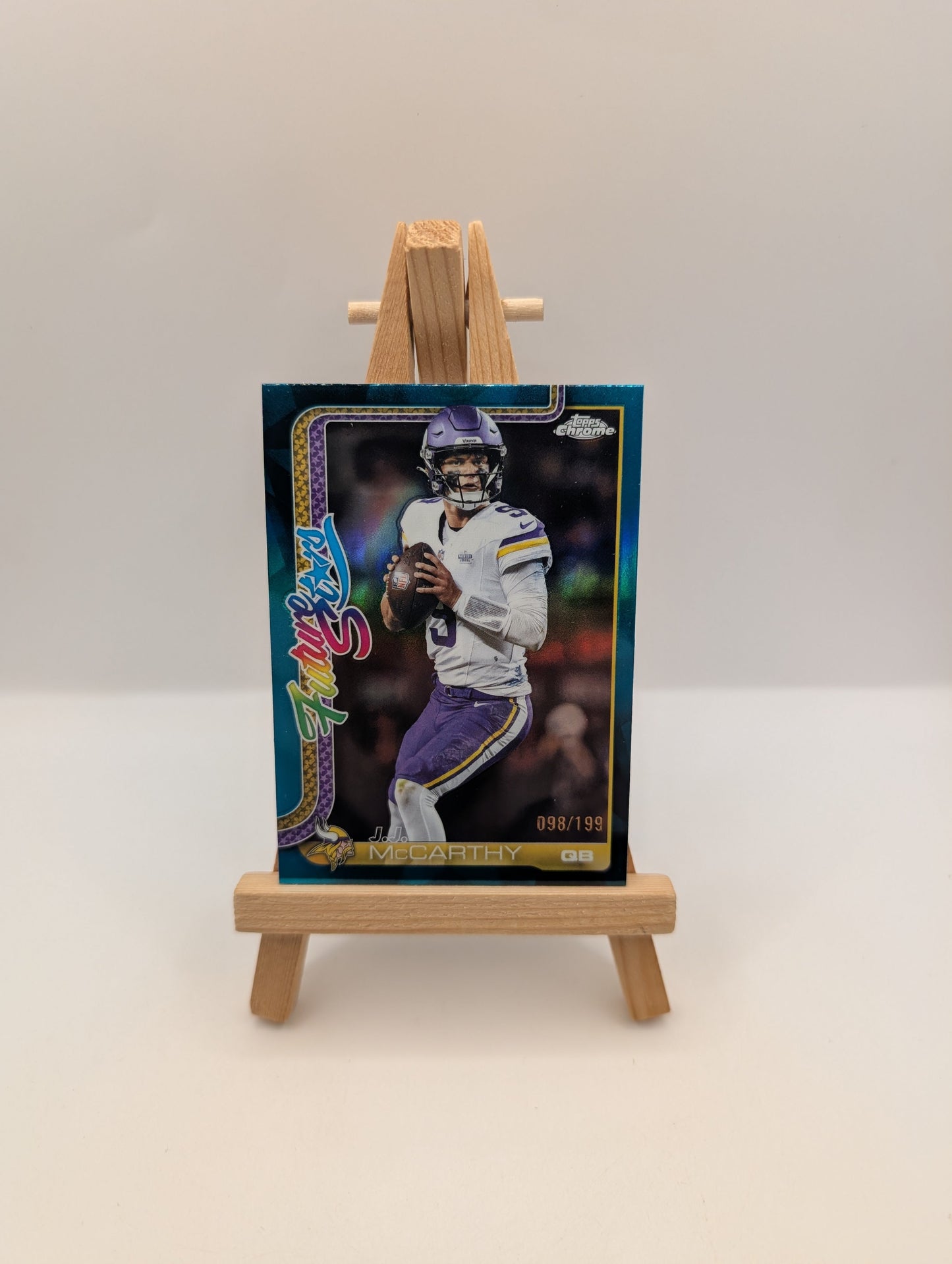 2025 Topps Chrome Football JJ J.J. McCarthy FS-18 Future Stars Refractor /199 FRENLY BRICKS - Open 7 Days