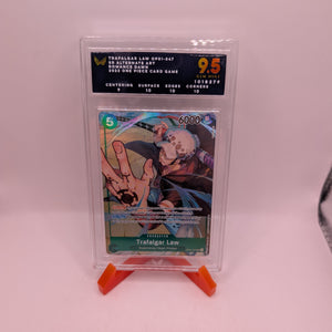 One Piece Card Trafalgar Law OP01-047 Alt Art 2022 ARK GRADED 9.5 FRENLY BRICKS - Open 7 Days