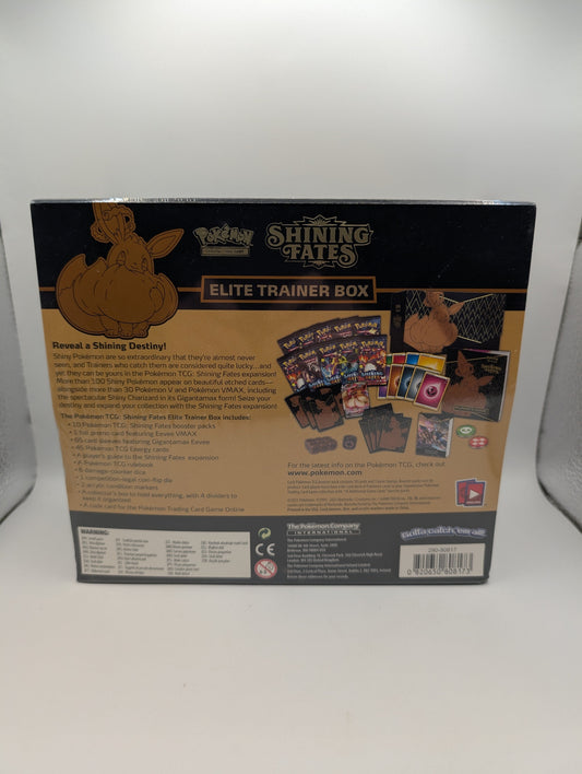 Pokémon TCG Shining Fates Elite Trainer Box ETB – Factory Sealed Brand New FRENLY BRICKS - Open 7 Days