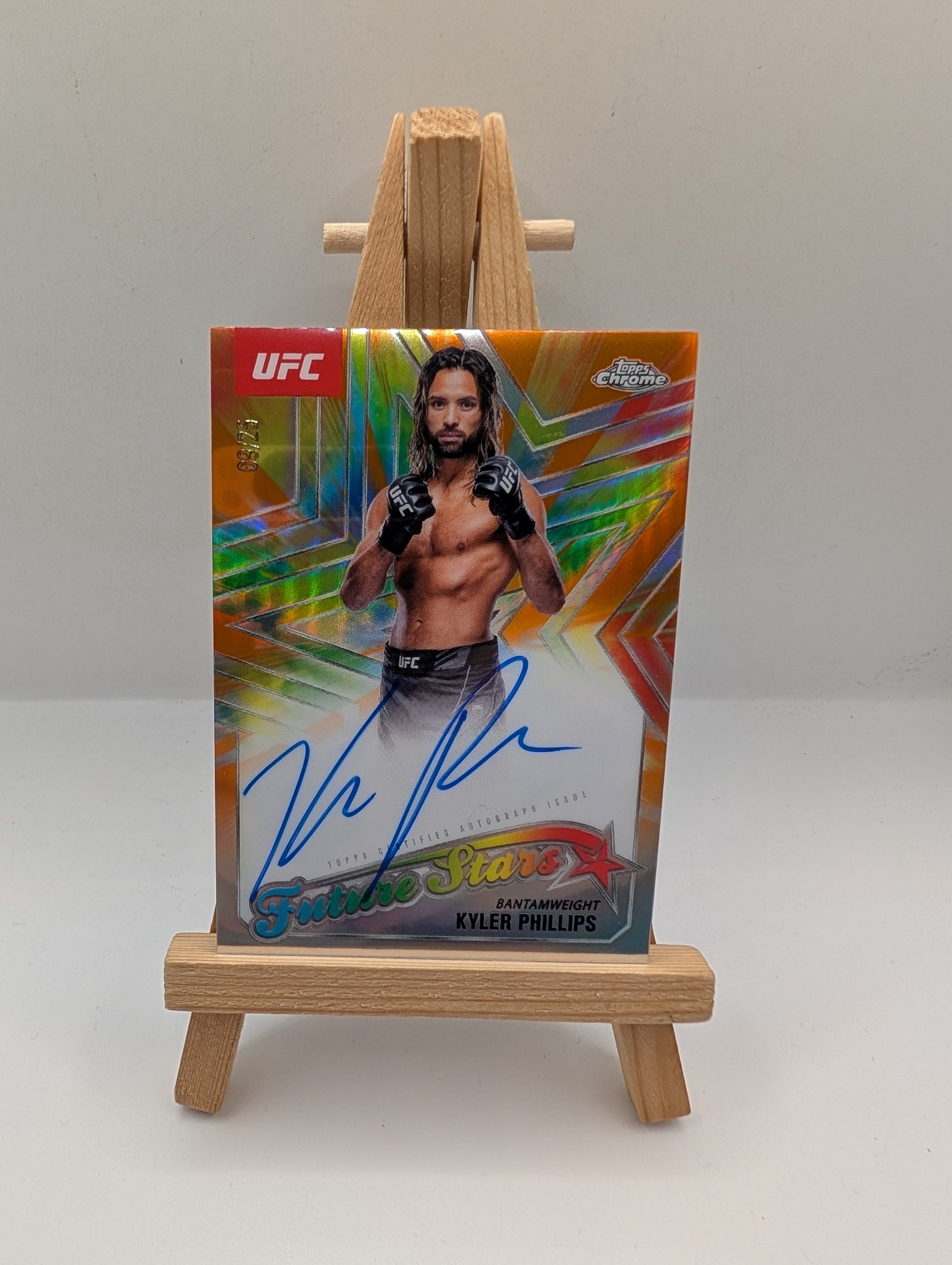 2025 Topps Chrome UFC Kyler Phillips Future Stars Auto Refractor SP #/25 FRENLY BRICKS - Open 7 Days