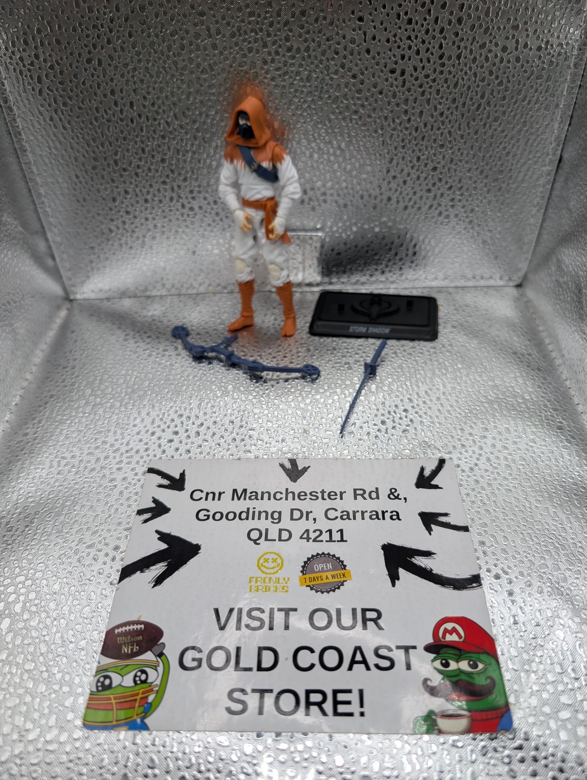 GI Joe Dollar General Storm Shadow orange white loose figure 2013 Ninja TGin Zu FRENLY BRICKS - Open 7 Days