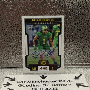 2023 Panini Score Football NOAH SEWELL ROOKIE AUTO FRENLY BRICKS - Open 7 Days