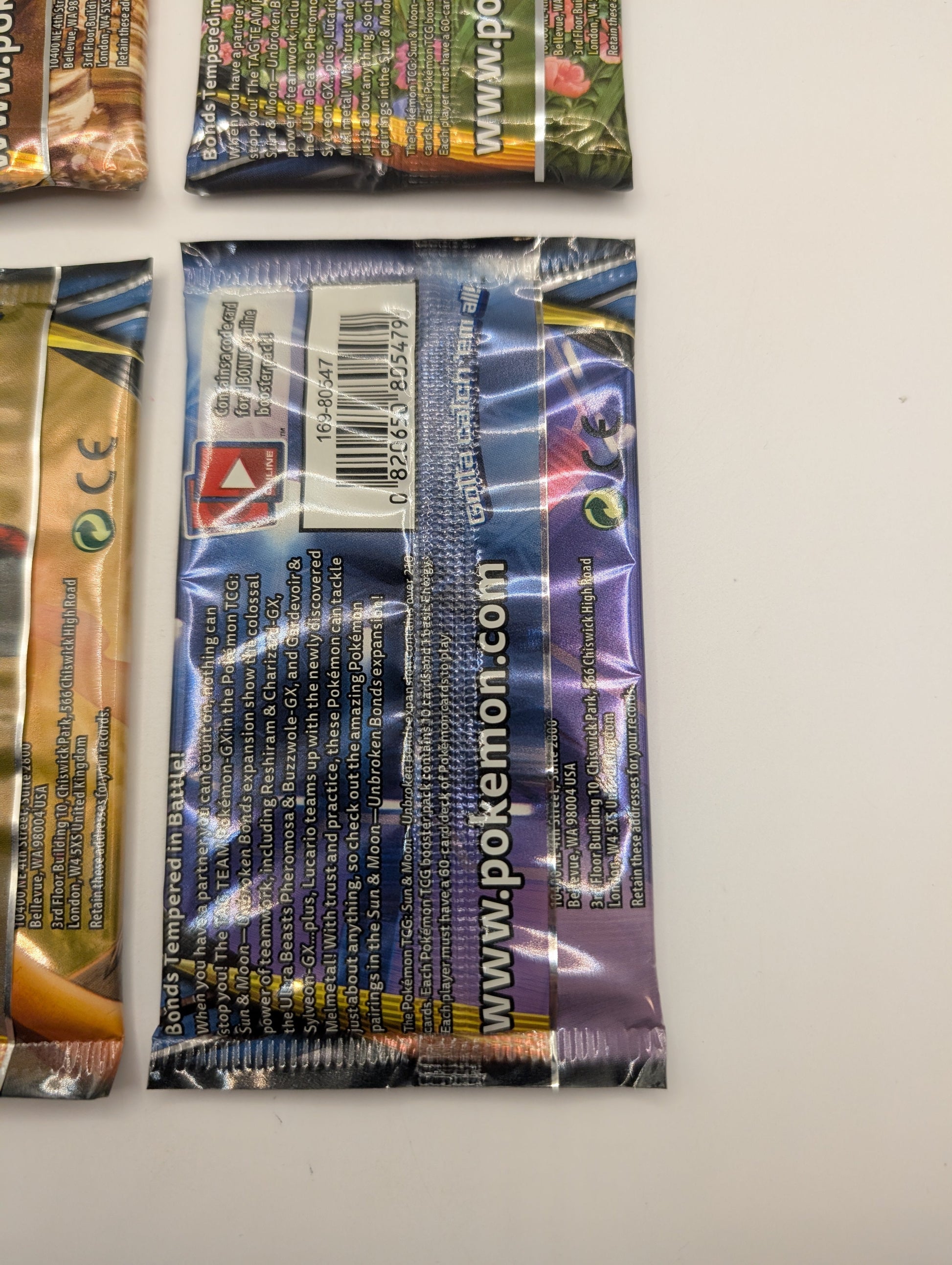 POKEMON TCG Unbroken Bonds Booster Pack Art Set - 4 Packs Total - Tag Team FRENLY BRICKS - Open 7 Days