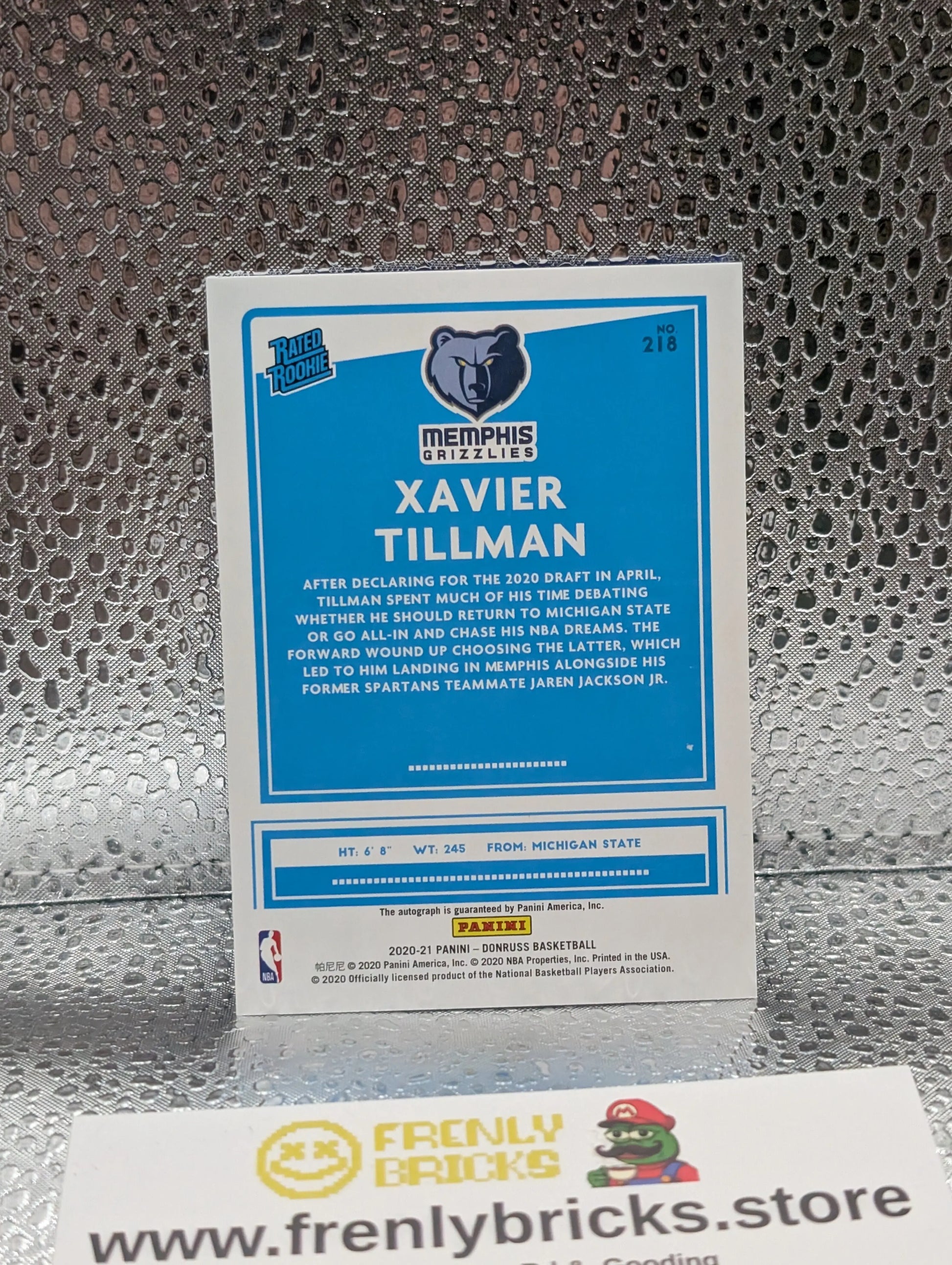 2020-21 Donruss Xavier Tillman Rated Rookie Signatures Auto Choice Blue /49 FRENLY BRICKS - Open 7 Days