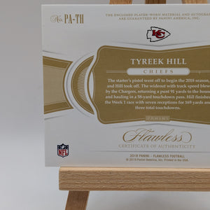 TYREEK HILL 2019 2020 Flawless Ruby Holo  3-Color Patch Auto /15 #PA-TH Chiefs