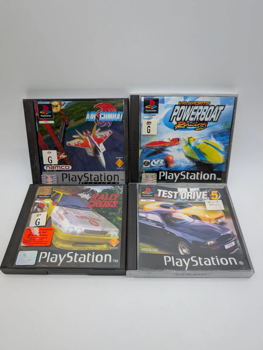 PS1 PlayStation 4x Game Lot Bundle Untested Racing Boating Games Used FRENLY BRICKS - Open 7 Days