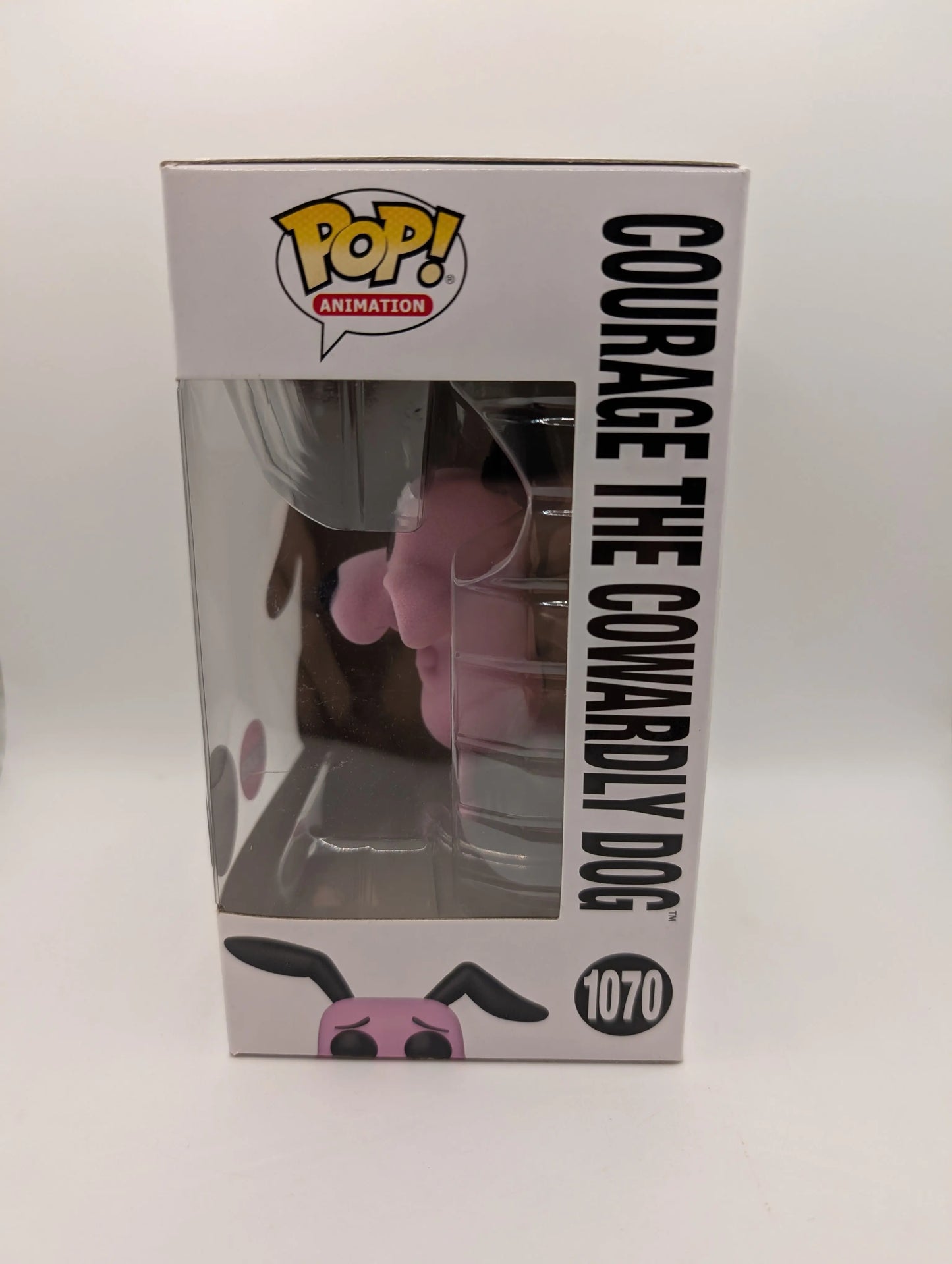 Funko Pop! Special Ed Cartoon Network #1070 Courage the Cowardly Dog Flocked FRENLY BRICKS - Open 7 Days