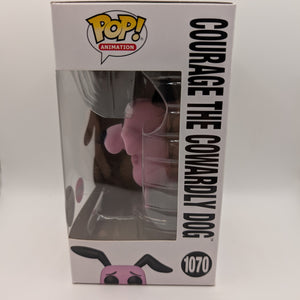 Funko Pop! Special Ed Cartoon Network #1070 Courage the Cowardly Dog Flocked