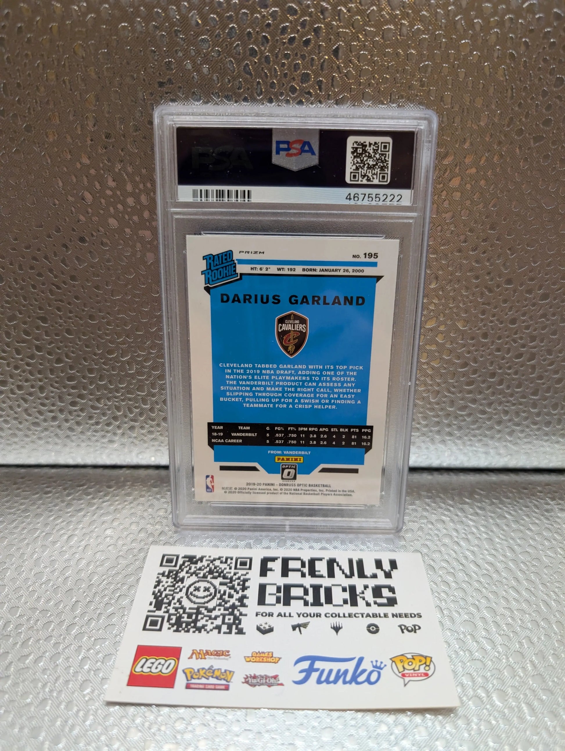 2019 Panini Optic Donruss Darius Gardland Blue Velocity #195 PSA 10 FRENLY BRICKS - Open 7 Days