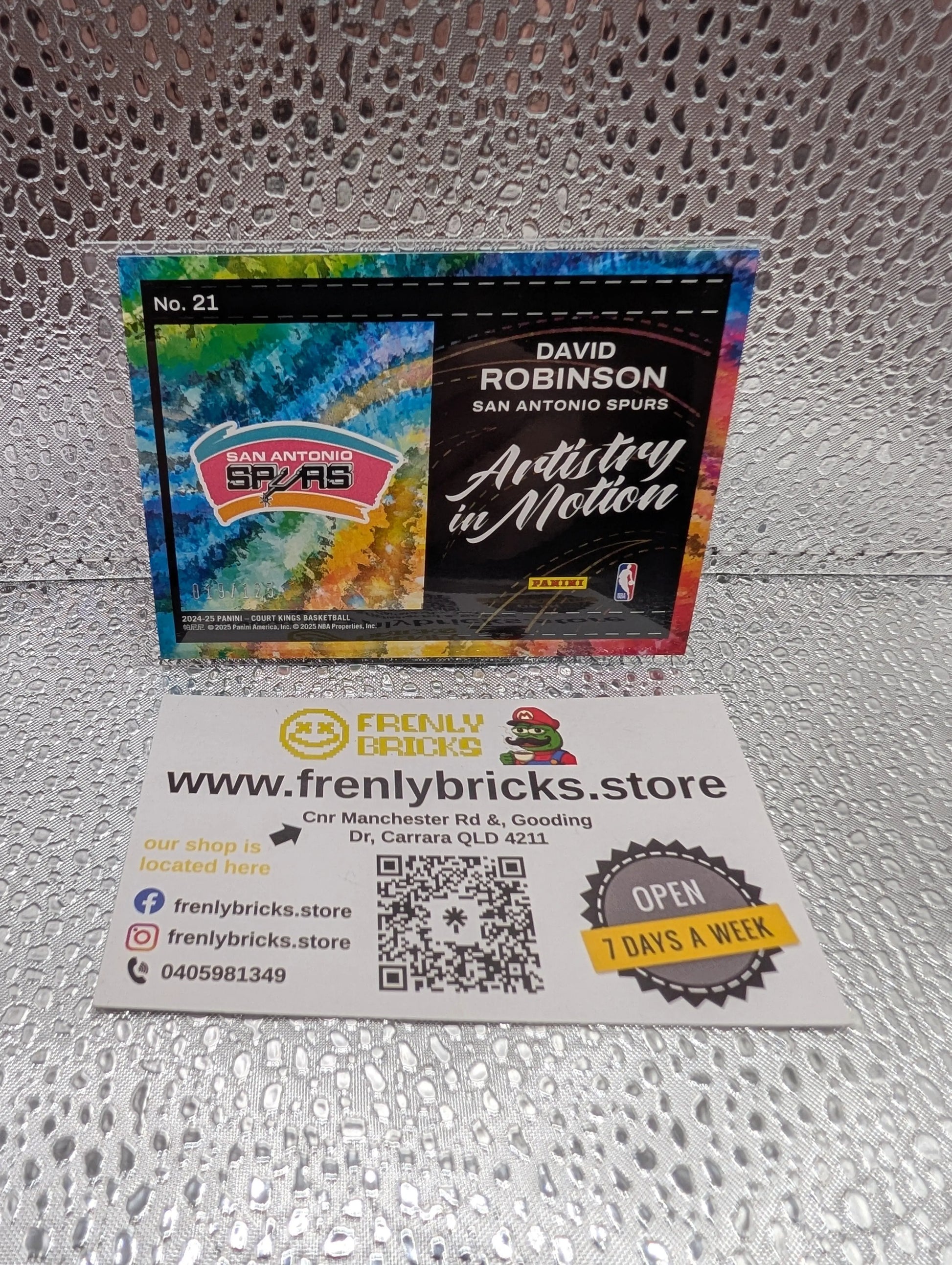 David Robinson 2024-25 Panini Court Kings /125 Silver Artistry In Motion #21 FRENLY BRICKS - Open 7 Days